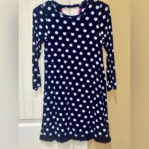 NWOT Crown & Ivy Navy Polka-Dot Dress